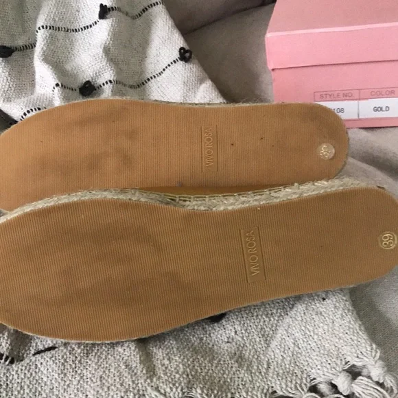 Vivo Rosa leather espadrilles NWOT Made in Italy US7.5 - Picture 5 of 12